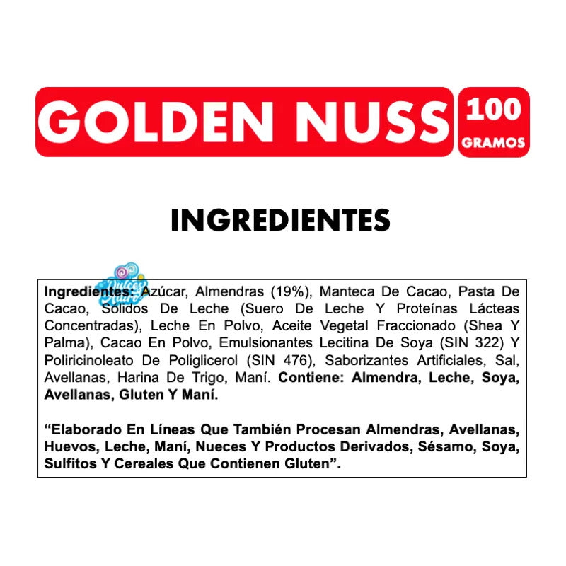 Chocolate Golden Nuss Con Almendras Enteras De Ambrosoli