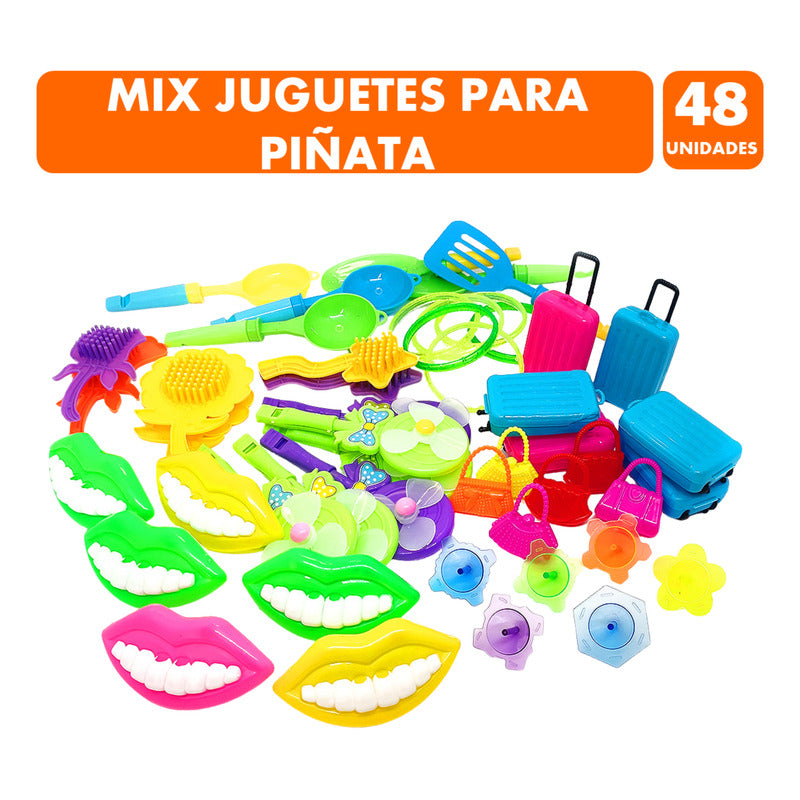 Juguetes Para Piñata Especial Cumpleaños (48 Unidades) Multicolor Piñata Mix Juguetes Piñata Grande