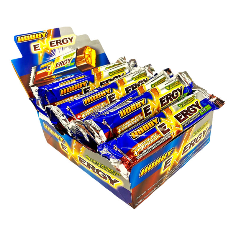 Hobby Energy - Barra De Chocolate - Pack De 3 Cajas De 15un