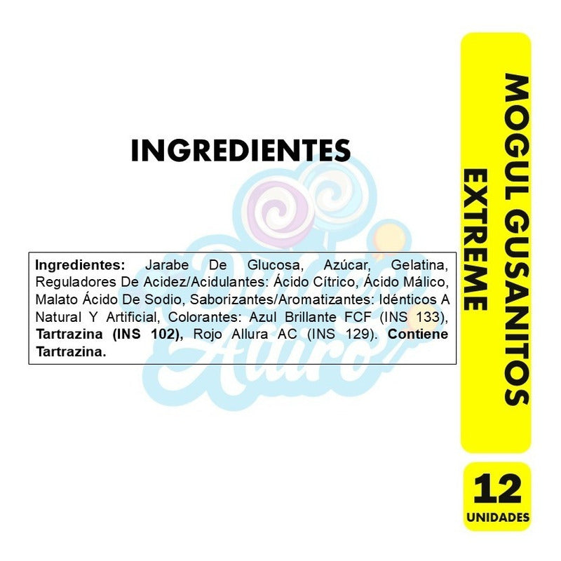 Gusanos Acidos - Mogul Extreme De Arcor (caja Con 12 Uni)