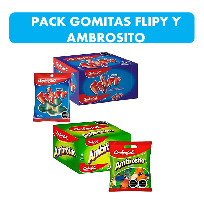 Pack Gomitas De Ambrosoli - Ambrosito Y Flipy (20un C/u)