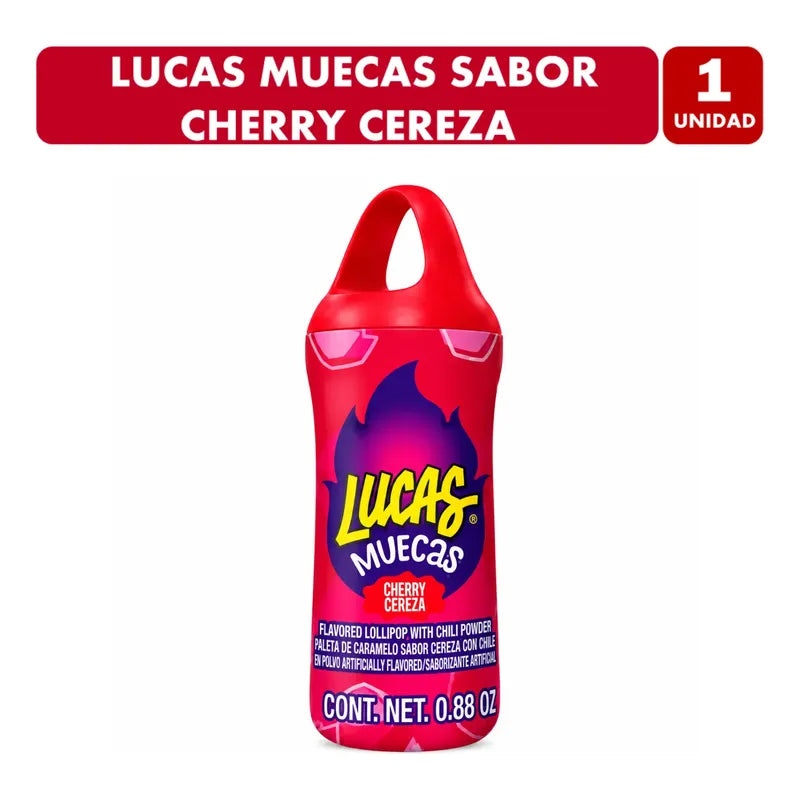Lucas Muecas Cherry Cereza - Paleta De Caramelo Mexicano