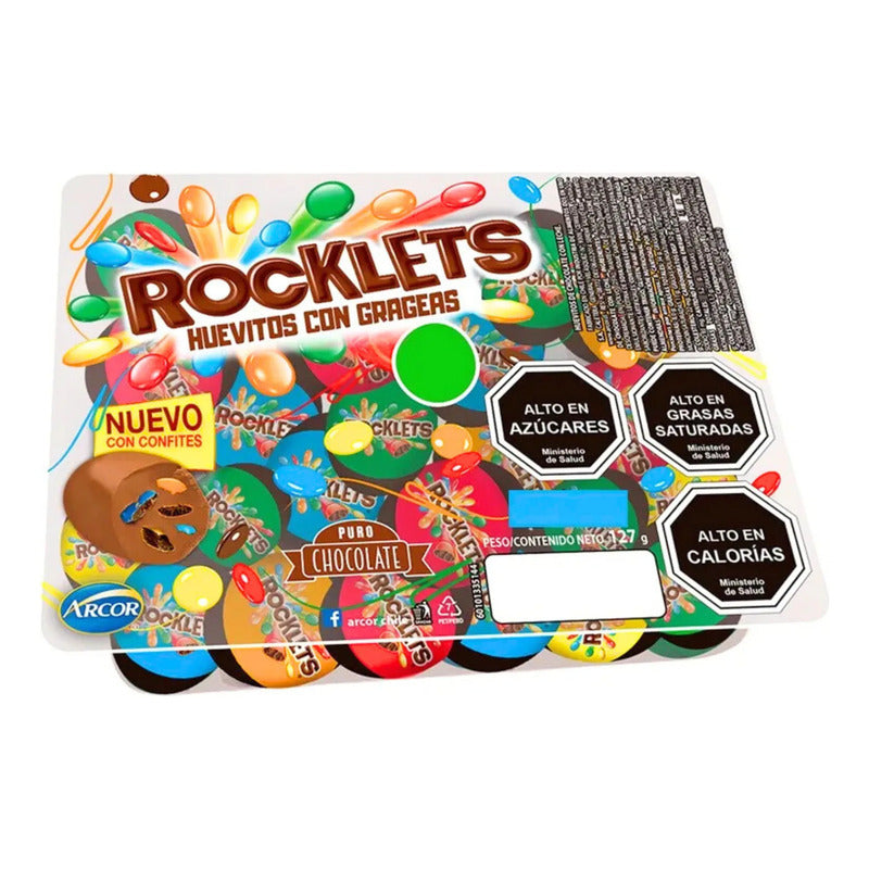 Huevitos De Pascua Rocklets Confites Con Chocolate (17 Uni)