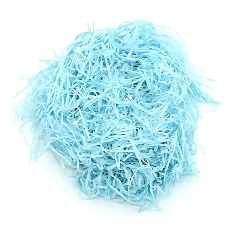 Pajita Para Rellenar Canastas De Pascua - Color Celeste