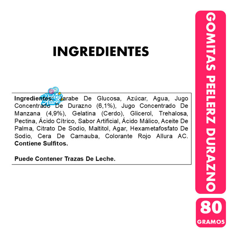 Gomitas Virales Peelerz Durazno Pelables Sin Gluten De Amos