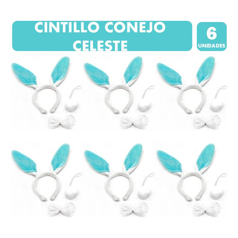 Cintillo Orejas Y Corbatín De Pascua Para Niños (pack 6 Uni)
