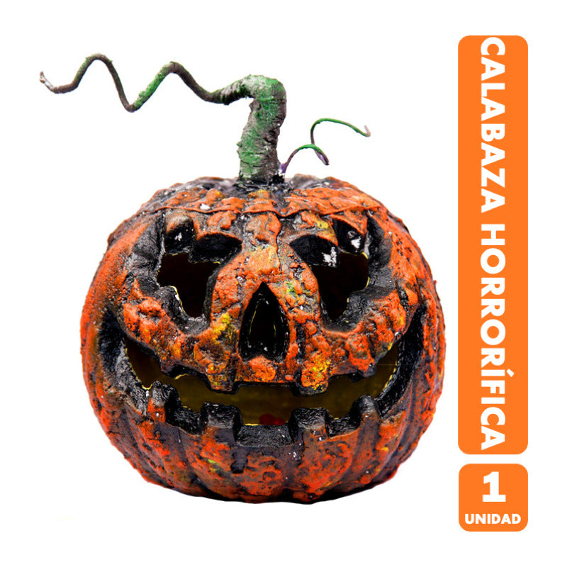 Calabaza Halloween Horrifica Led Con Luces Deco Halloween