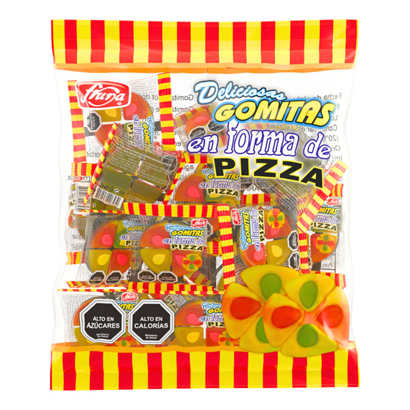 Gomitas En Forma De Mini Pizza Fruna (bolsa Con 36 Unidades)