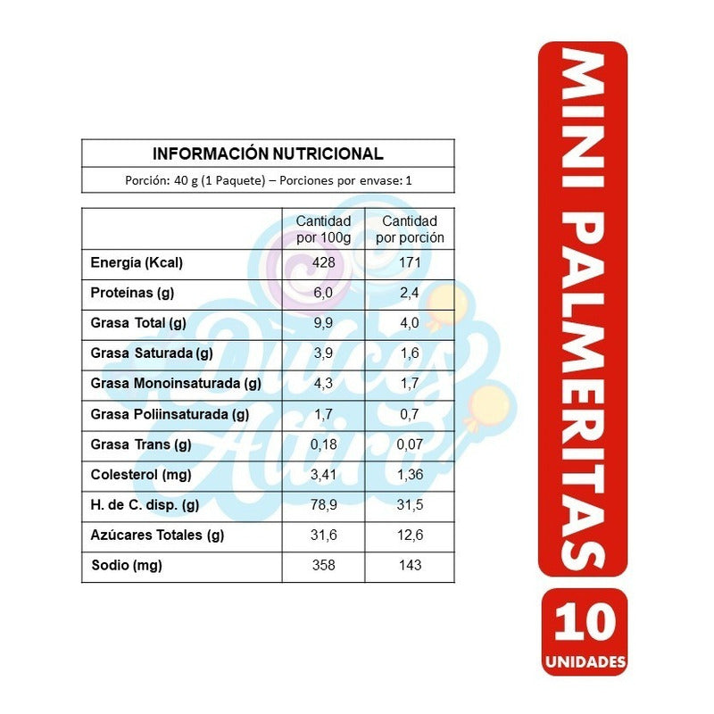 Galletas Mini Palmeritas, Costa (para Colación) - Pack 10un.