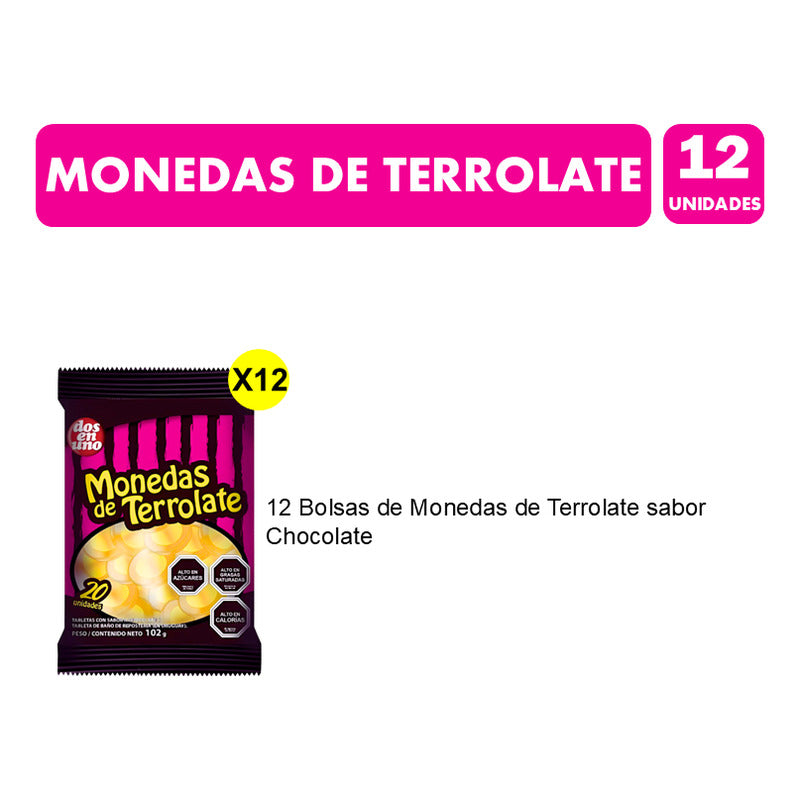 Dulces Para Halloween - Monedas De Terrolate (pack 12 Uni)