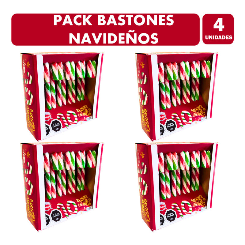 Bastones De Navidad Para Colgar Árbol - Pack 4 Unidades