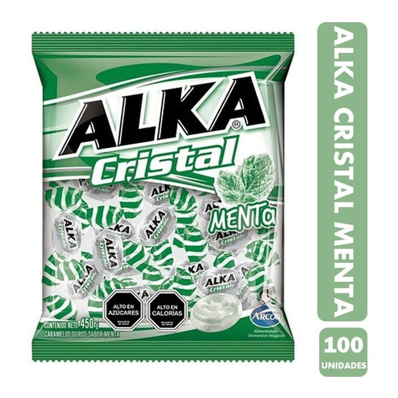 Caramelos Arcor Alka Cristal Menta (bolsa Con 100 Unidades)