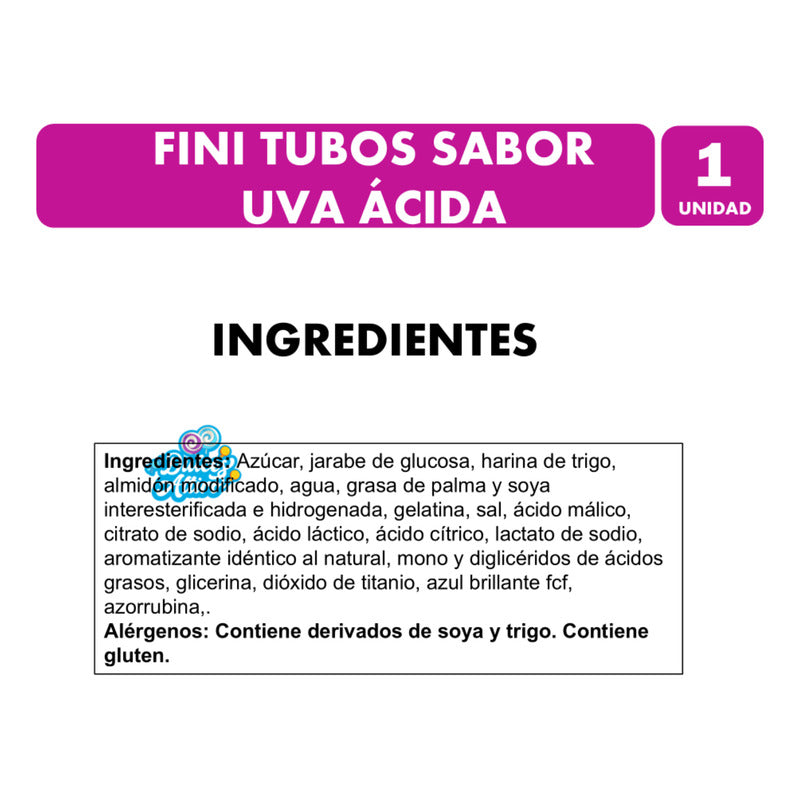 Tubos Fini Uva Acida - Tubos Morados Clásico (unitario)