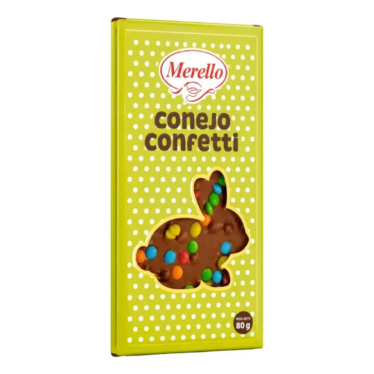Chocolate Conejo Confetti Con Mini Chubis De Merello (80gr)