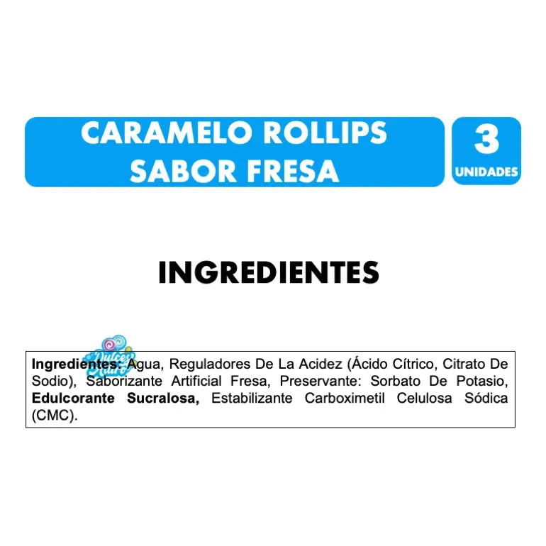 Caramelo Rollips Paw Patrol Sabor Fresa Sin Azúcar Pack 3u