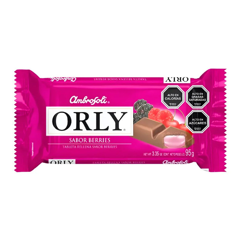 Chocolate Orly Berries De Ambrosoli (barra 95 Gramos)