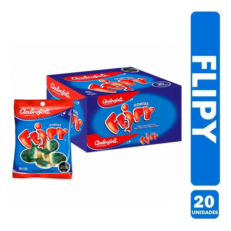 Gomitas Flipy De Ambrosoli - Display Con 20 Unidades