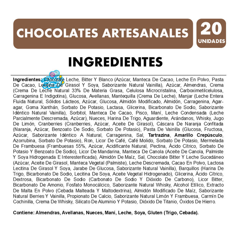Bombones Entrelagos Premium Para Regalo En Caja De Madera