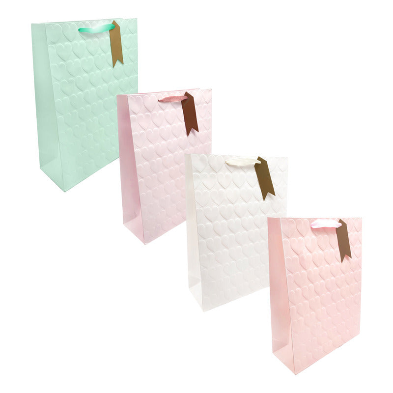 Bolsa De Regalo Diseño Corazón 3d - 23x18cm - Unidad Surtido Color Surtidos Bolsa De Regalo Diseño Corazón 3d