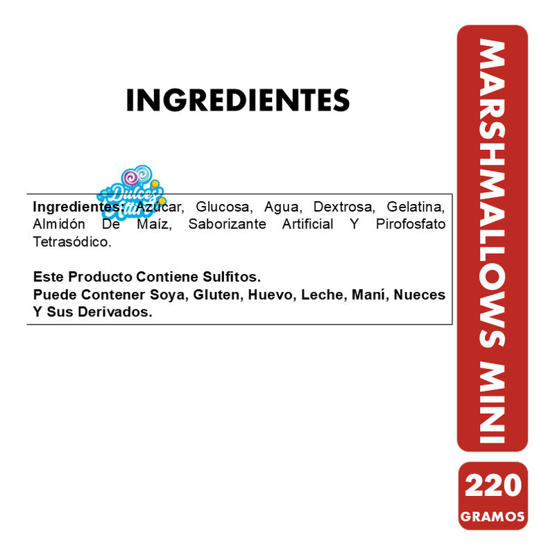 Marshmallows Mini Sabor Vainilla De Spak (bolsa De 220 Gr)