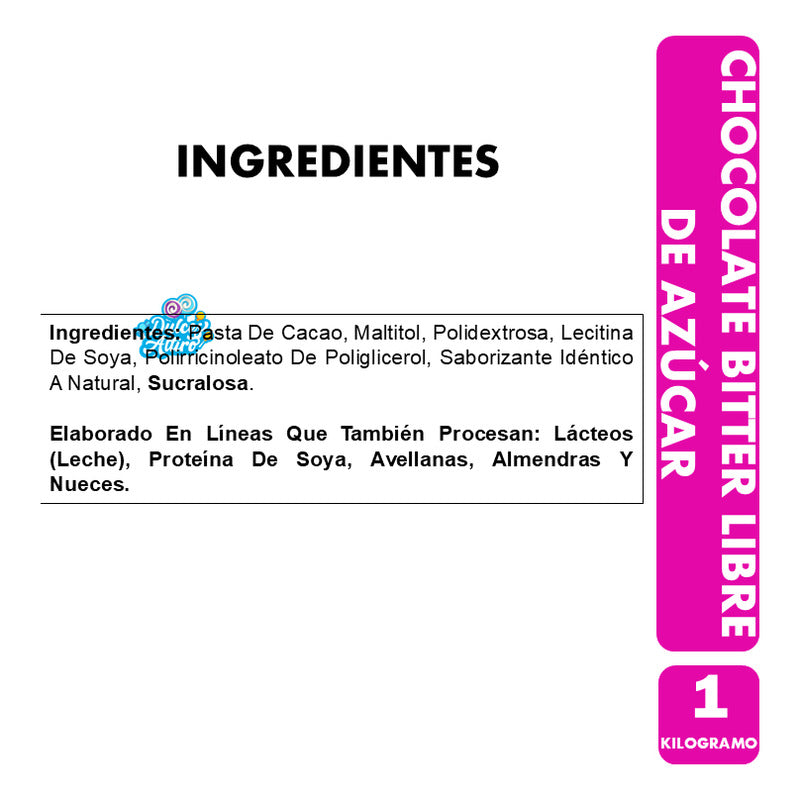 Cobertura Chocolate Bitter 85% Libre De Azúcar Neucober