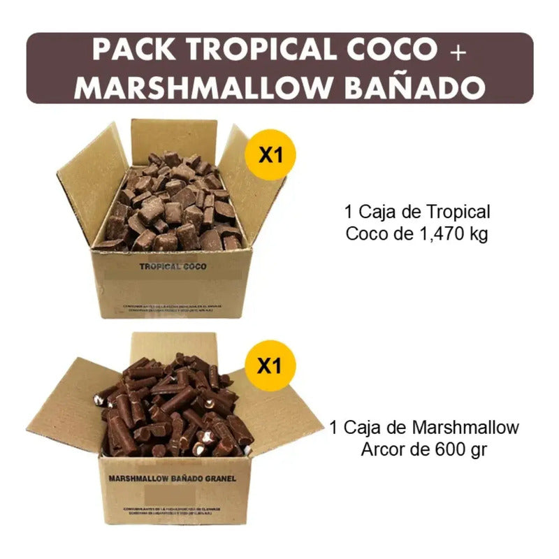 Pack Tropical Coco + Marshmallow Bañado De Arcor
