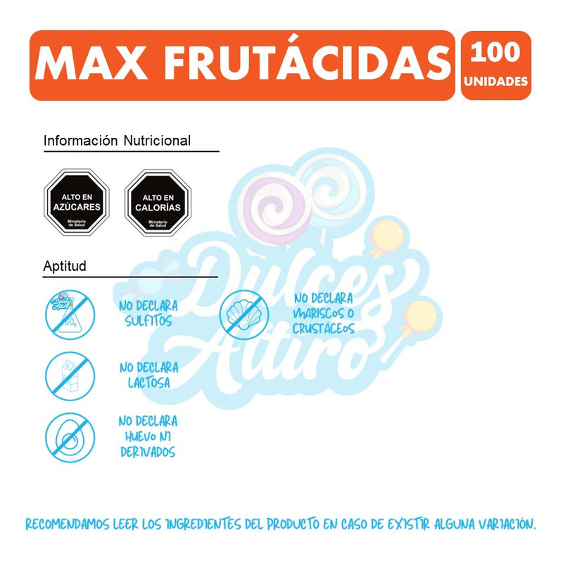 Max Frutacidas - Masticables Colombina (contiene 100 Uni)