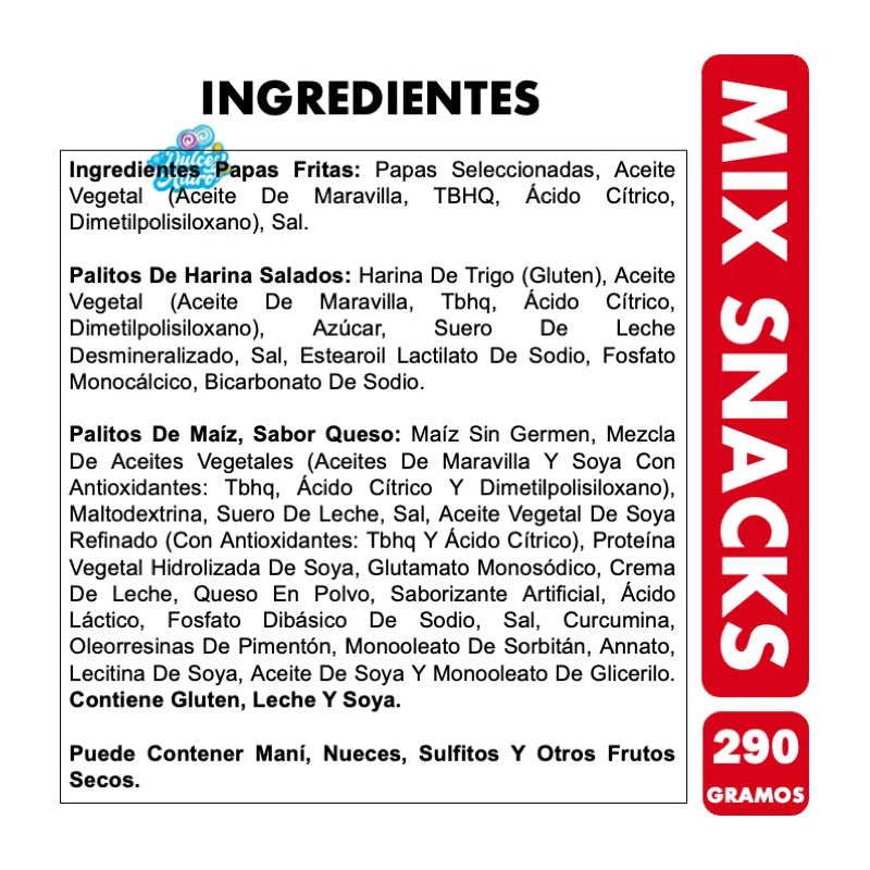 Mix Snacks Para Compartir De Tim (contiene 290 Gramos)