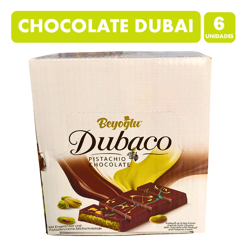 Chocolates Dubai Viral De Pistacho Por Mayor (caja De 6 Un)
