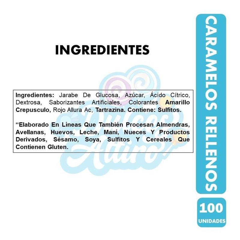 Caramelos Rellenos Sabores Frutales De Ambrosoli - (100 Un).