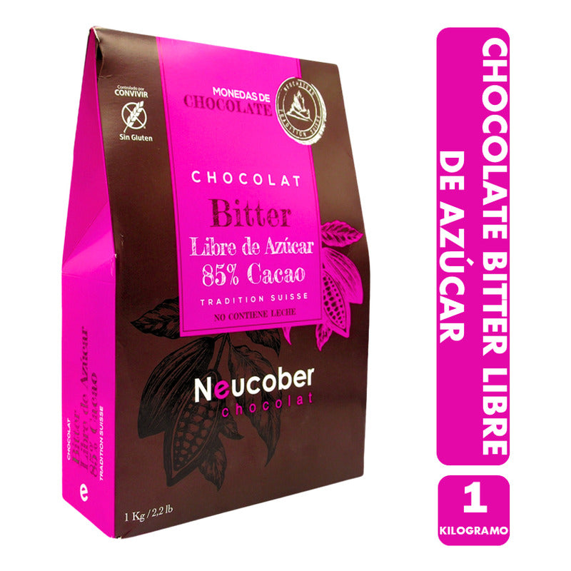 Cobertura Chocolate Bitter 85% Libre De Azúcar Neucober