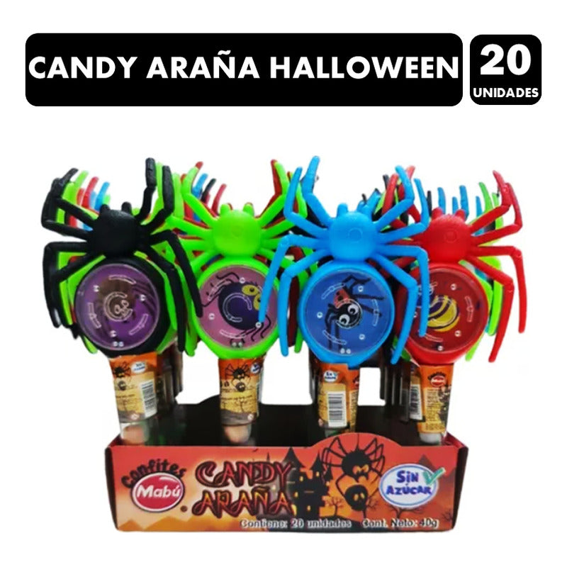 Dulces Halloween - Candy Araña Sin Azúcar (contiene 20 Uni)