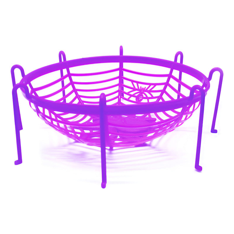 Bandeja Para Dulces Araña Morada De Halloween Deco(unitario)