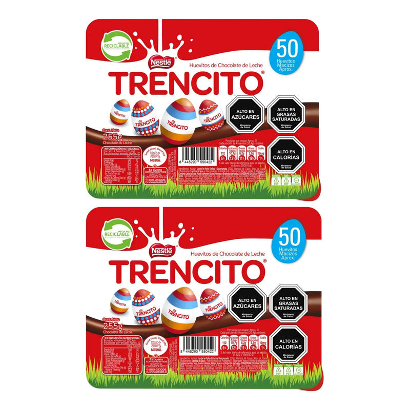 Pack 2 Bandejas De Huevitos De Pascua Trencito (bandeja 50u)