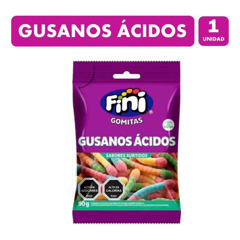 Gomitas Fini Gusanos Ácidos -  Unitario (90g)