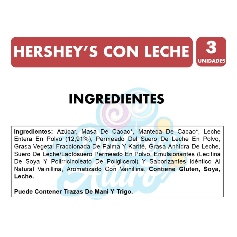 Hershey´s Barra De Chocolate Con Leche (pack Con 3 Unidades)