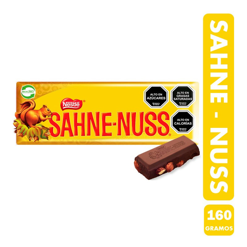 Sahne Nuss Clásico Chocolate Con Almendras (tableta De 160g)