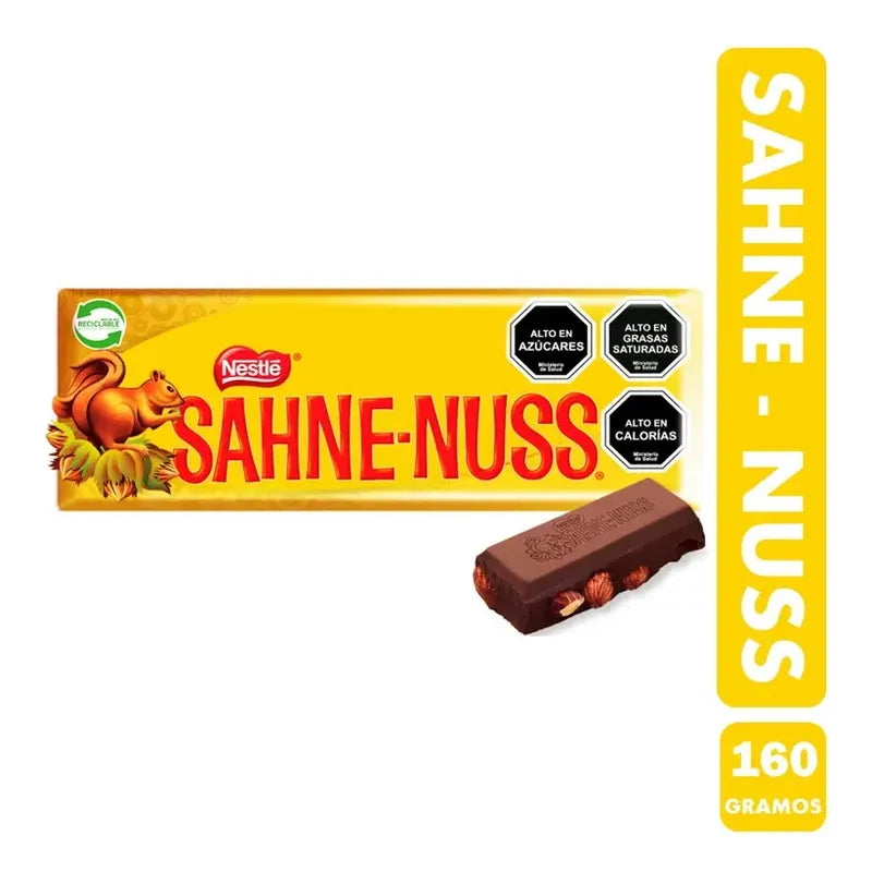 Sahne Nuss Clásico Chocolate Con Almendras (tableta De 160g)