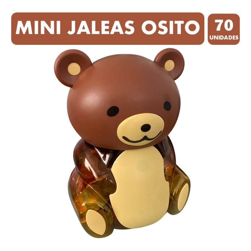 Mini Jaleas Para Cumpleaños En Pote Forma De Oso (70 Uni)