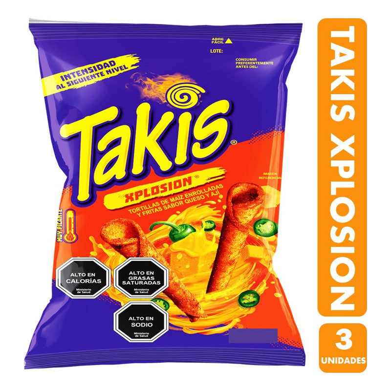 Takis Queso Y Aji - Tortillas De Maiz Xplosion(pack Con 3u)