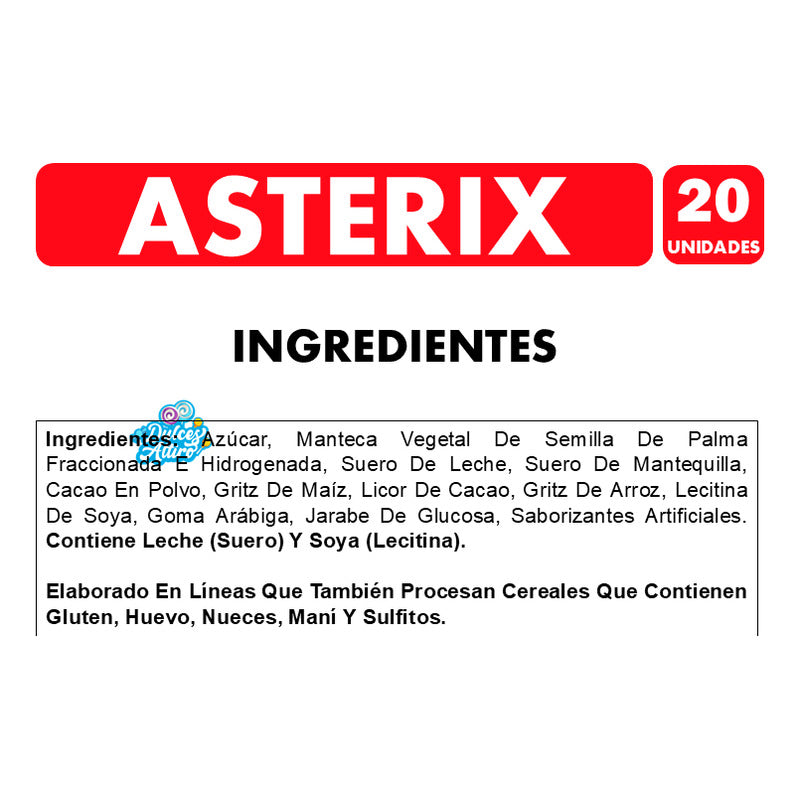 Asterix - Bolitas Crocantes Bañadas Sabor Chocolate (20 Uni)