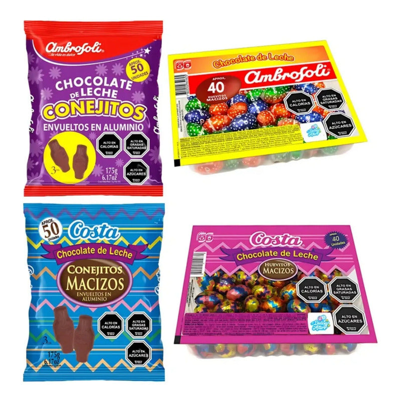Pack De Pascua Conejitos + Huevitos Ambrosoli Y Costa