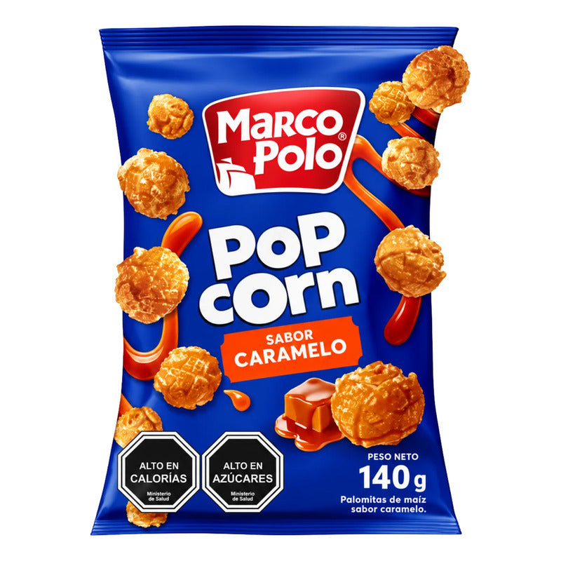 Pop Corn Palomitas De Maíz Sabor Caramelo Marco Polo (140g)