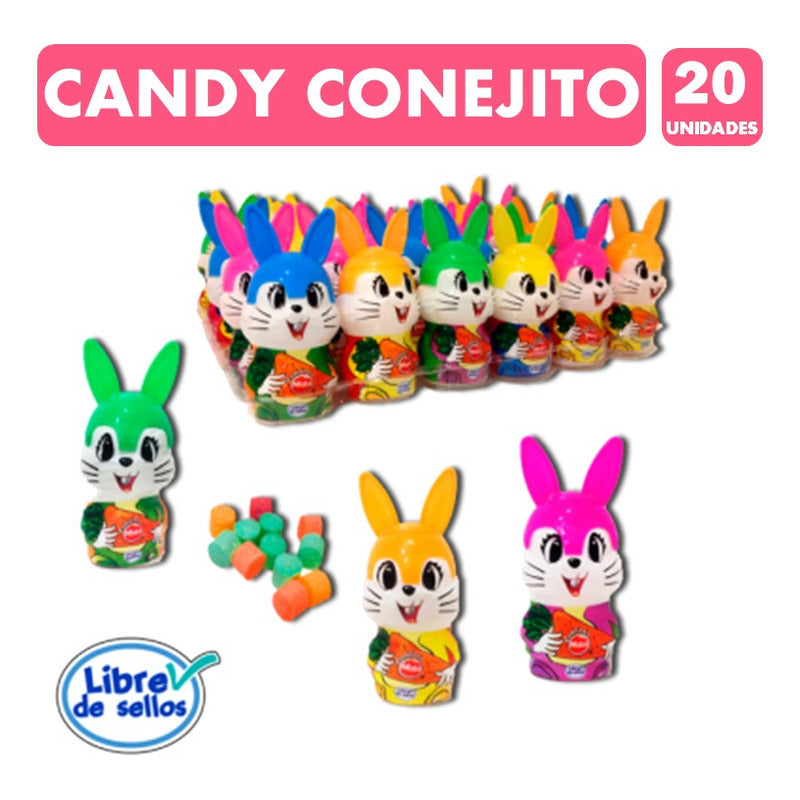 Conejo De Pascua Con Dulces Sin Sellos (caja Con 20un)