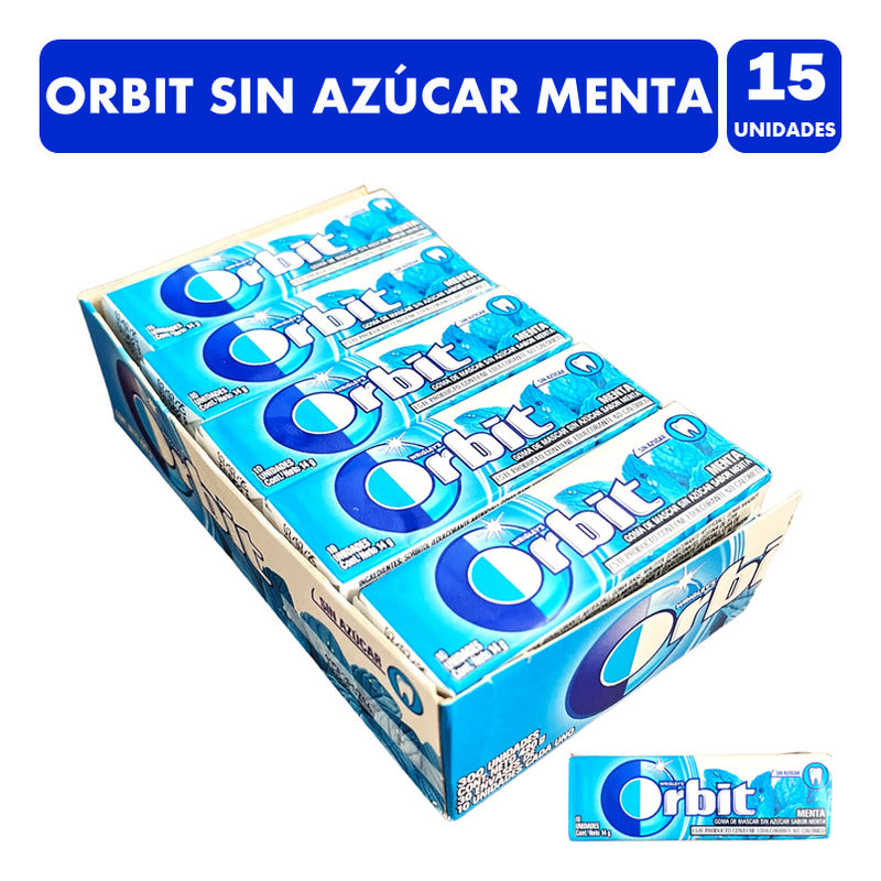 Chicles Orbit Sin Azúcar Sabor Menta (contiene 15 Unidades)