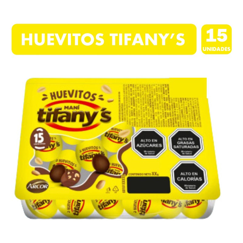 Huevos De Pascua De Tifanys Rellenos De Mani(bandeja De 15u)