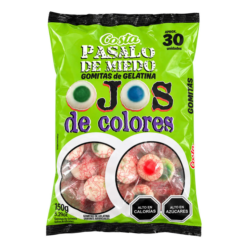 Gomitas Halloween En Forma De Ojos De Colores (bolsa 30 Uni)