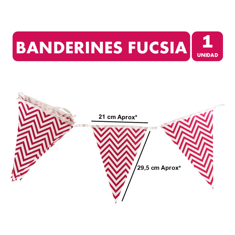 Pack Cumpleaños Fucsia -adornos Accesorios Decoración Fiesta