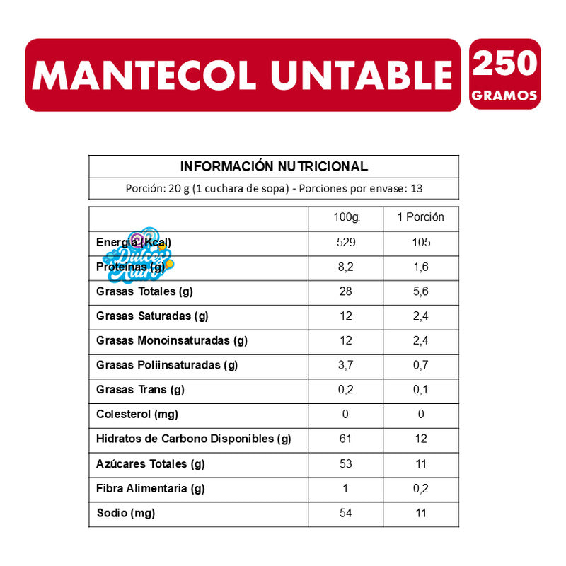Mantecol Untable - Pasta Sabor Maní (frasco Con 250 Gramos)