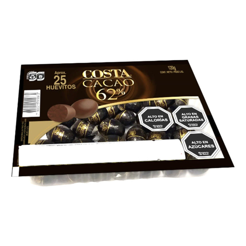 Huevitos Costa, 62% Cacao - Especial Pascua (bandeja 25 Uni)